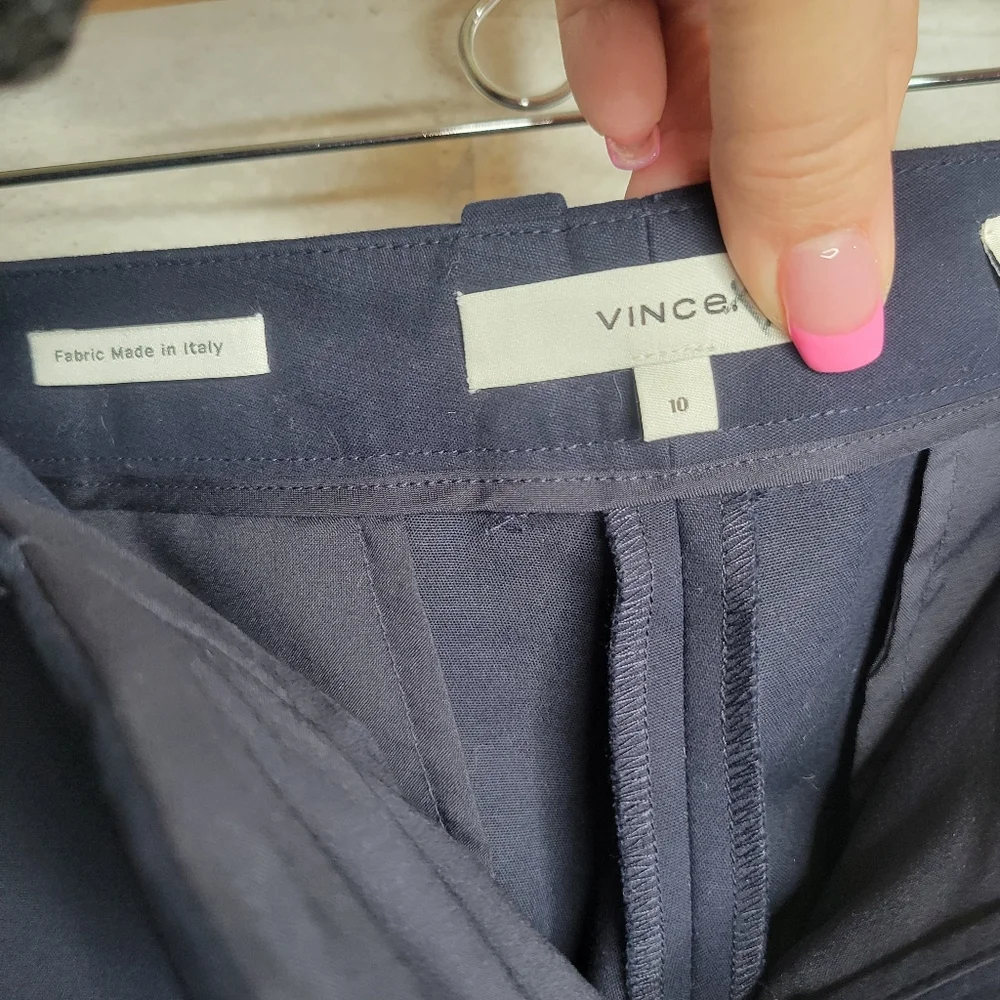 Vince Deep Blue Italian Fabric Trousers - Picture 4 of 5